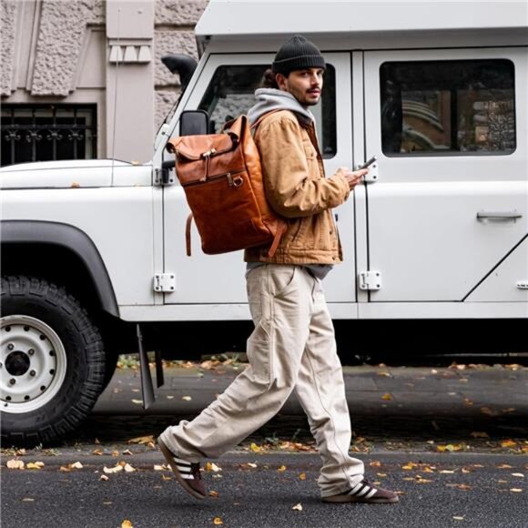 Vintage Genuine Leather Backpack Utrecht, Laptop Backpack, Travel Backpack - Picture 2 of 7